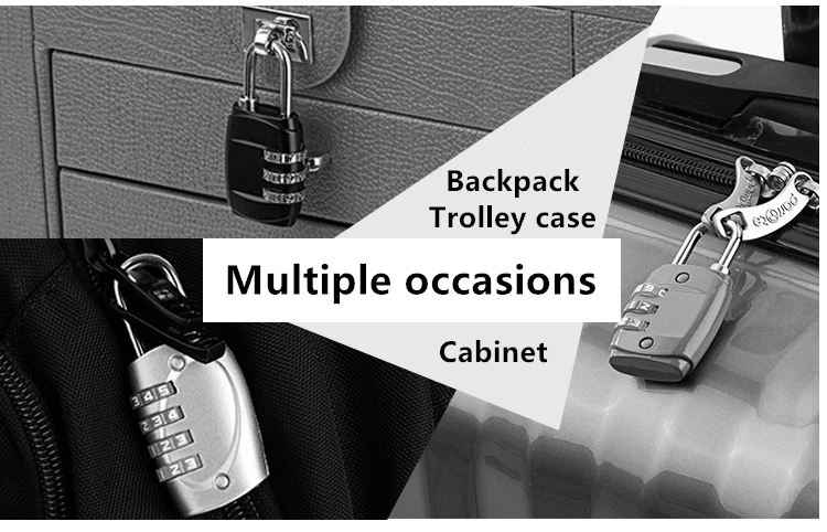 PowerBH Mini Travel Blocco a tre cifre per valigia Blocco per palestra Armadietto Mini cavo di sicurezza 