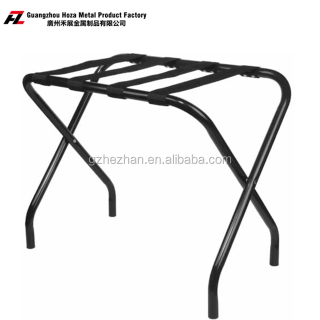 
Stainless Steel Folding Luggage Stand Metal Tubular Luggage Racks For Hotel Guestroom 