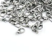 

100pcs/lot 10/12/14/16mm Sliver Gold Metal Lobster Clasps Hooks Metal Connectors for Jewelry Making DIY Accessories