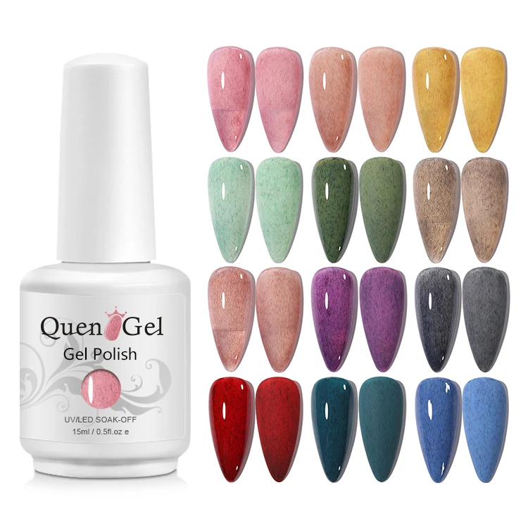 

Fur Gel Polish High-quality Inexpensive 15ml White Glittering Private label cosmetics nail polish