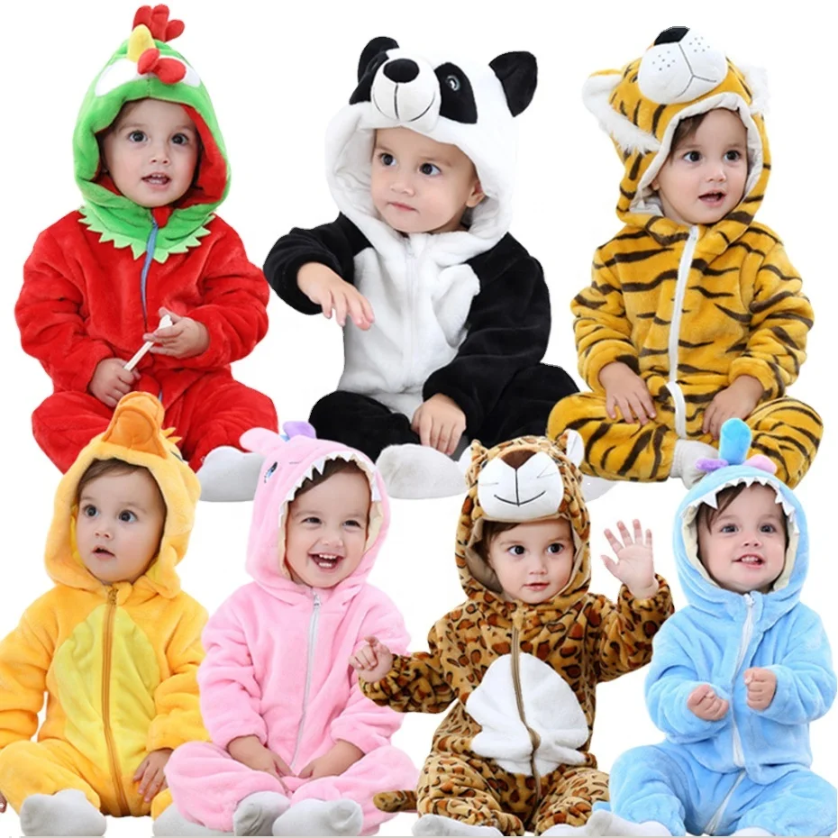 

Wholesale Price Baby Animal Pajamas/Baby Winter Fleece Jumpsuit Romper /Cute Baby Romper, As picture