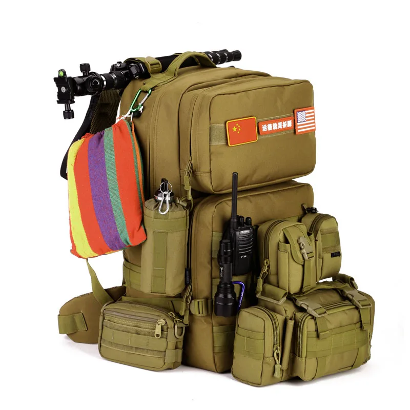 

Waterproof 55L Outdoor Large Tactical Backpack Shoulders Waterproof Tactical Backpack, Customized color