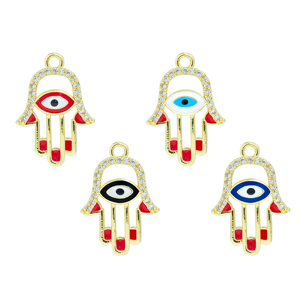 

fashion jewelry 18k gold plated evil eyes pendants charms for necklace bracelet