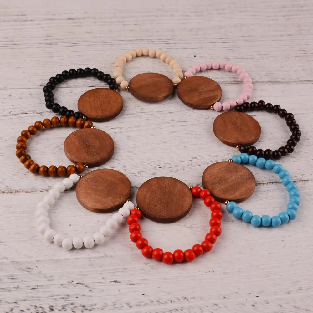 

New beaded bracelet wood bracelet, As picture