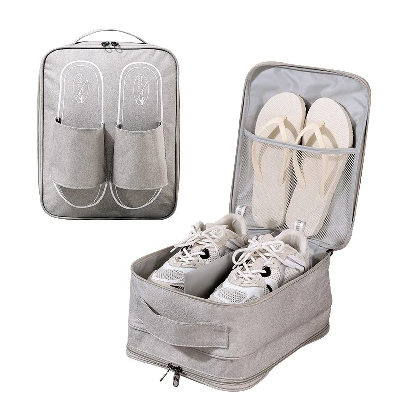 outdoor backpack waterproof box shoes storage slippers sneakers bag packing Cubes Foldable shoes storage bags with handle zipper