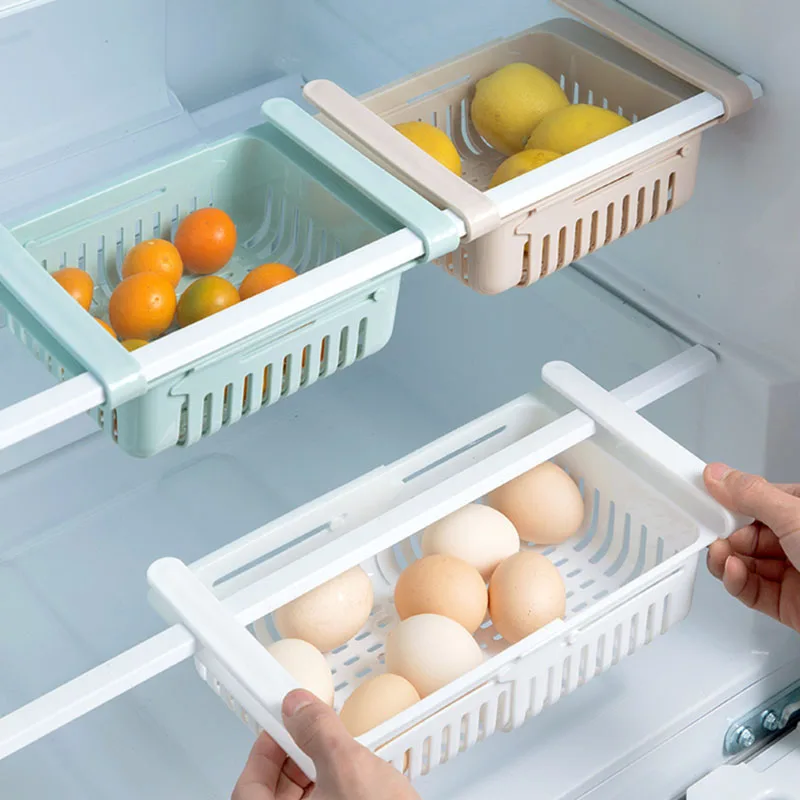 

Multifunction Kitchen Freezer Shelf Holder Hanging Fridge Storage Rack For Refrigerator, Multiple colors options