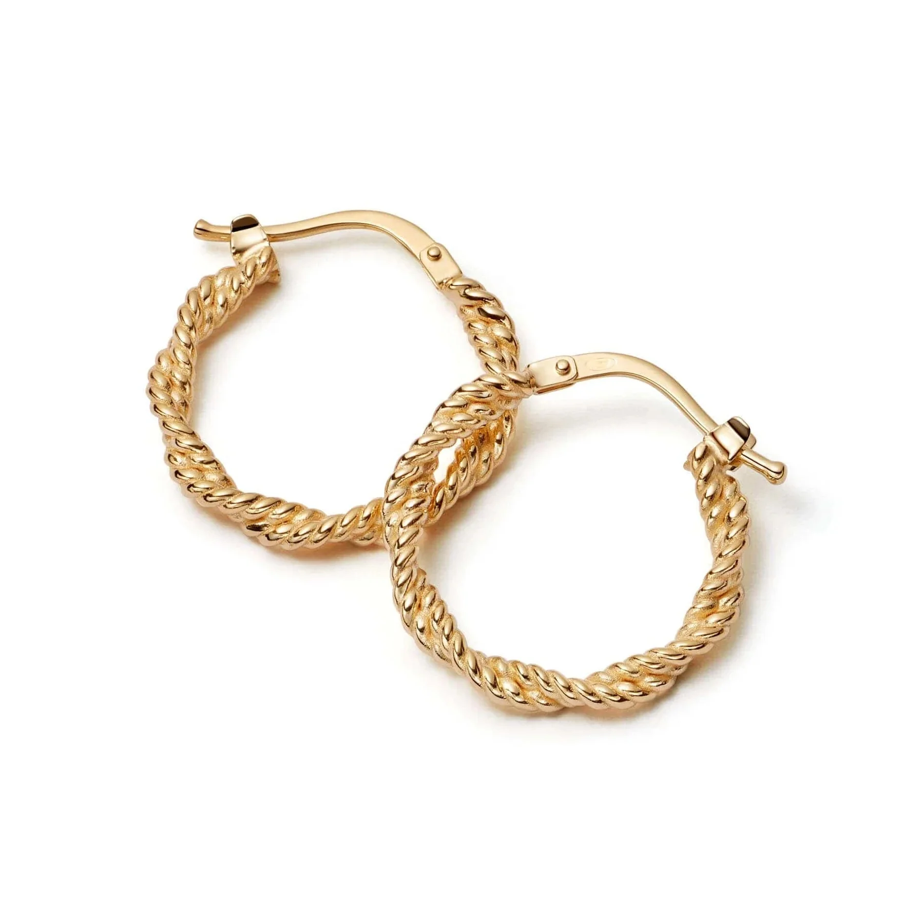 

LOZRUNVE China Jewelry Factory Classic Gold Rope Twisted Huggie Hoop Earring Set