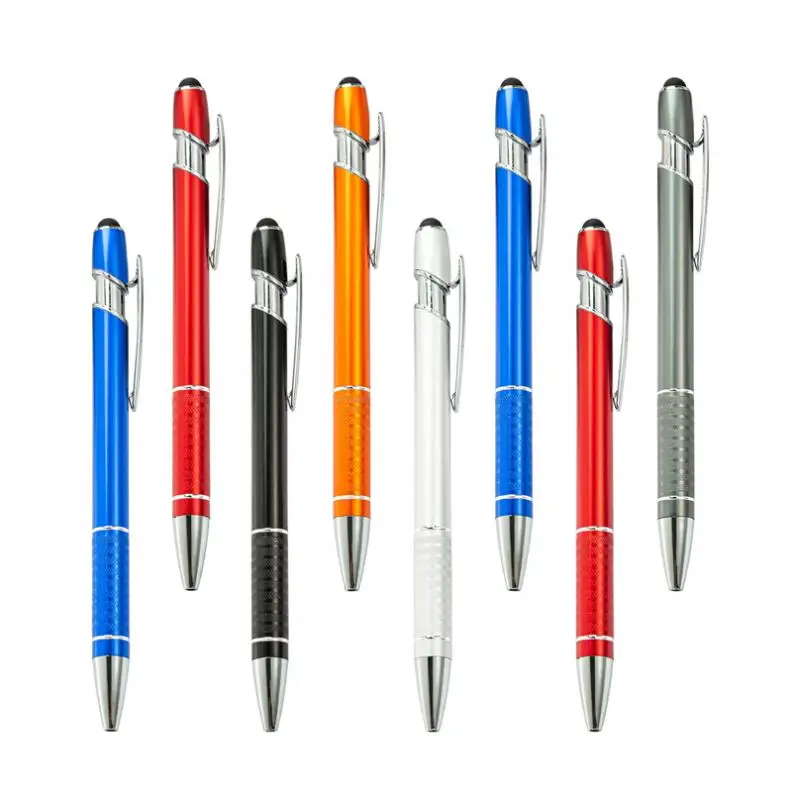 

Muit-colors Soft Touch Stylus Pens in Stock Metal Body Ballpoint Pen Promotional Metal Click pen