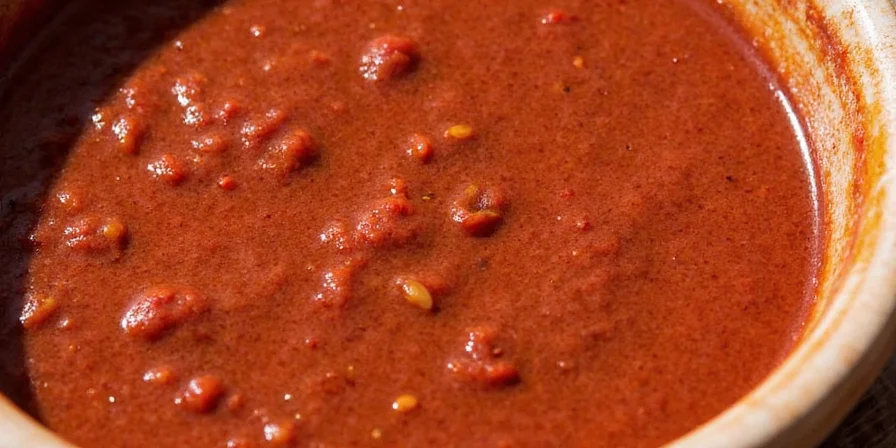 Cooking mole sauce on the stove