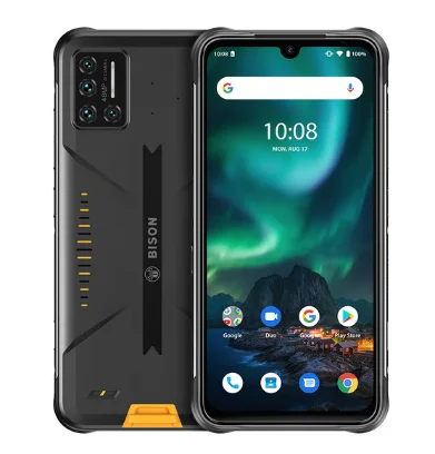 

UMIDIGI BISON IP68/IP69K Waterproof Rugged Phone 48MP Matrix Quad Camera 6.3" FHD+ Display 6GB+128GB NFC Android 10 Smartphone, Yellow/orange