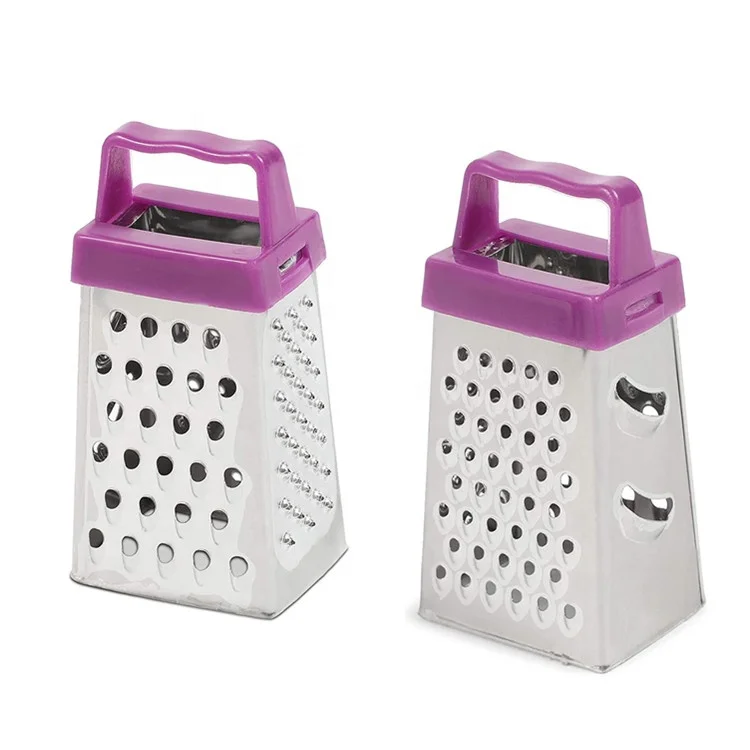 GP401 Factory Direct 4 Sides Cheese Ginger Manual Mini Grater With Plastic Handle