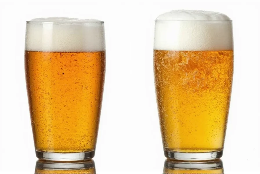 Side-by-side comparison of ginger beer and ginger ale ingredient labels