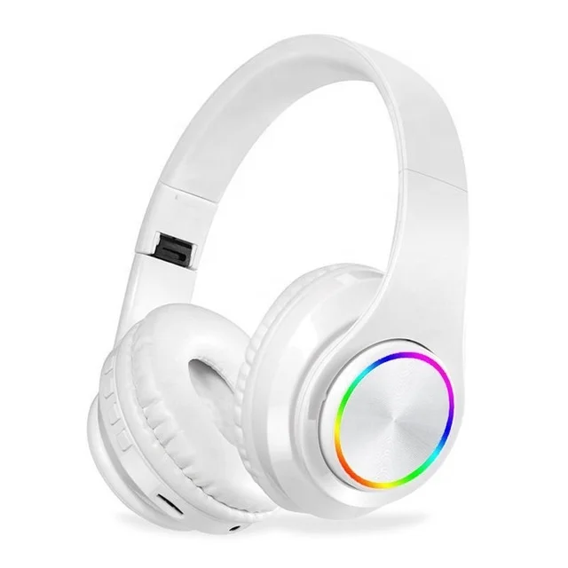 

B39 headphone over ear wireless bt headset with microphone support tf card mp3 player with led colorful breathing lights, Accept customise