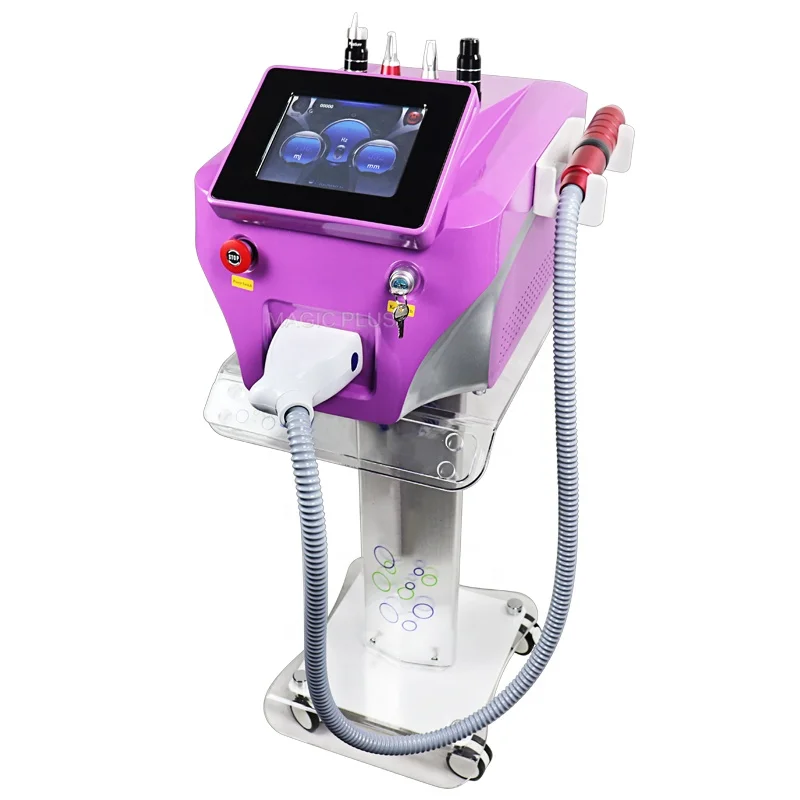 

Magic Plus Best Prices ND Yag Laser Carbon Laser Peel Tattoo Removal Machine, White/red/purple