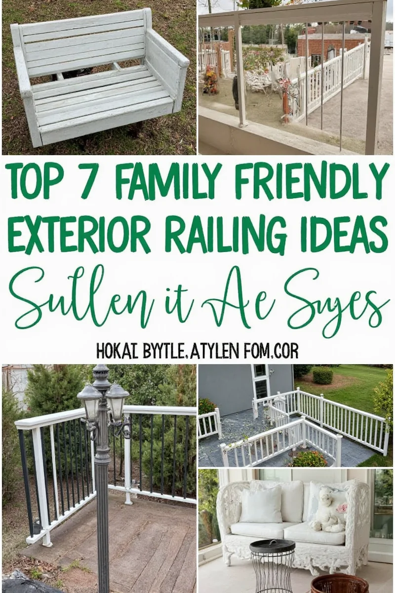Happy family relaxing near beautifully decorated railing