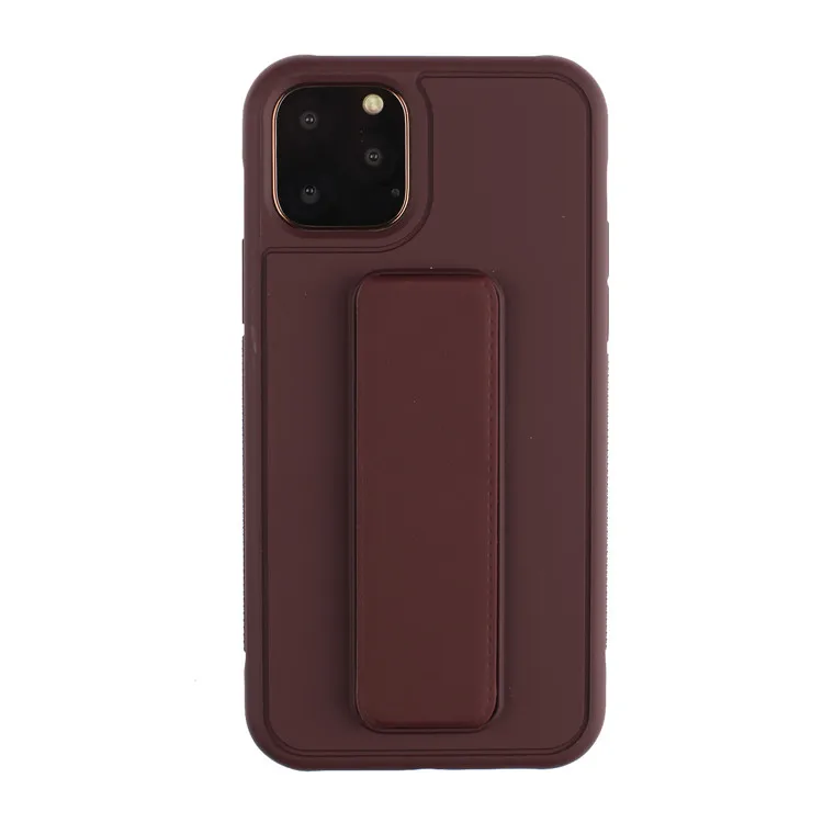 

Good quality pc tpu solid color anti fingerprint bracket phone back case cover for Samsung A11