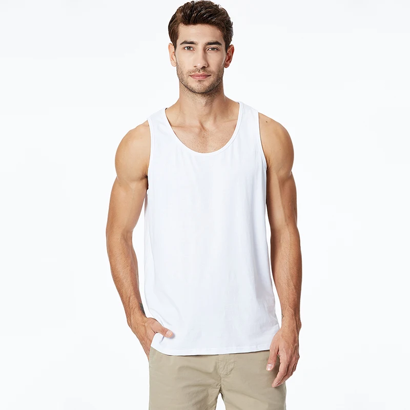 

OEM custom mens knitted tank top gym muscle bodybuilding GYM Tee vest wholesale, White, black,linen grey