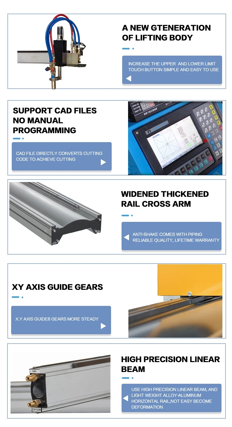 portable cnc plasma cutter for carbon steel / stainless steel