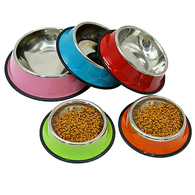 

16CM Dog Food Bowl Amazon's Custom Logo Pet Feeder Stainless Steel Pet Bowl