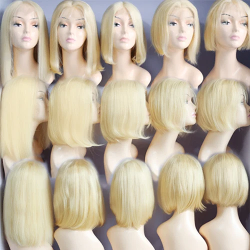 

Hot sale 613 Blonde Mink Brazilian Human Hair Lace Wig Bob Wigs