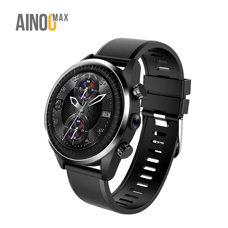 AinooMax L161 4g smartwatch camera android 7.1 7.0 sim card support 2019 lte kc05 mobile phone gps smart watch with 4g sim