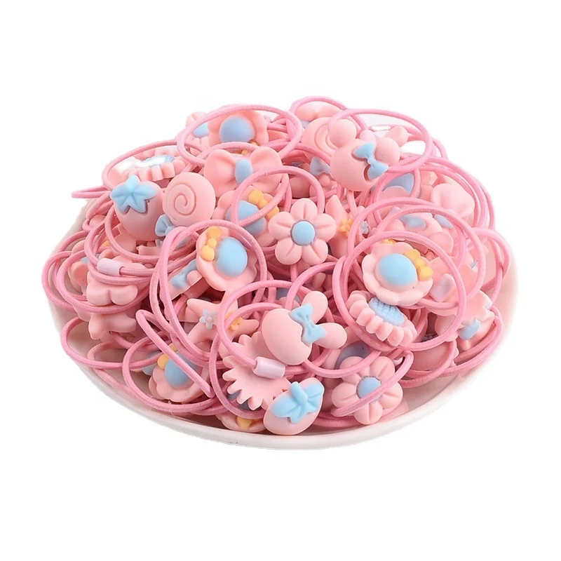 

20pcs/bag Hair Tie Set with balls for children kids elastic hair ties cute mini hair band lovely accessories for women