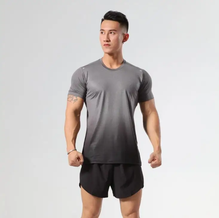 

workout tops short sleeve baseball shirts for men fitness running shirt