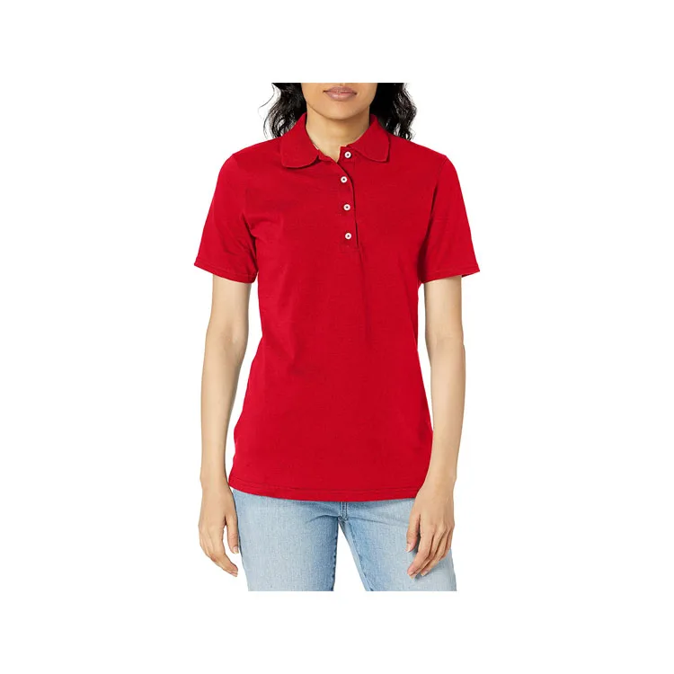 

100% Polyester Polo Shirt For Women With Exquisite Workmanship And High Quality, Customized colors