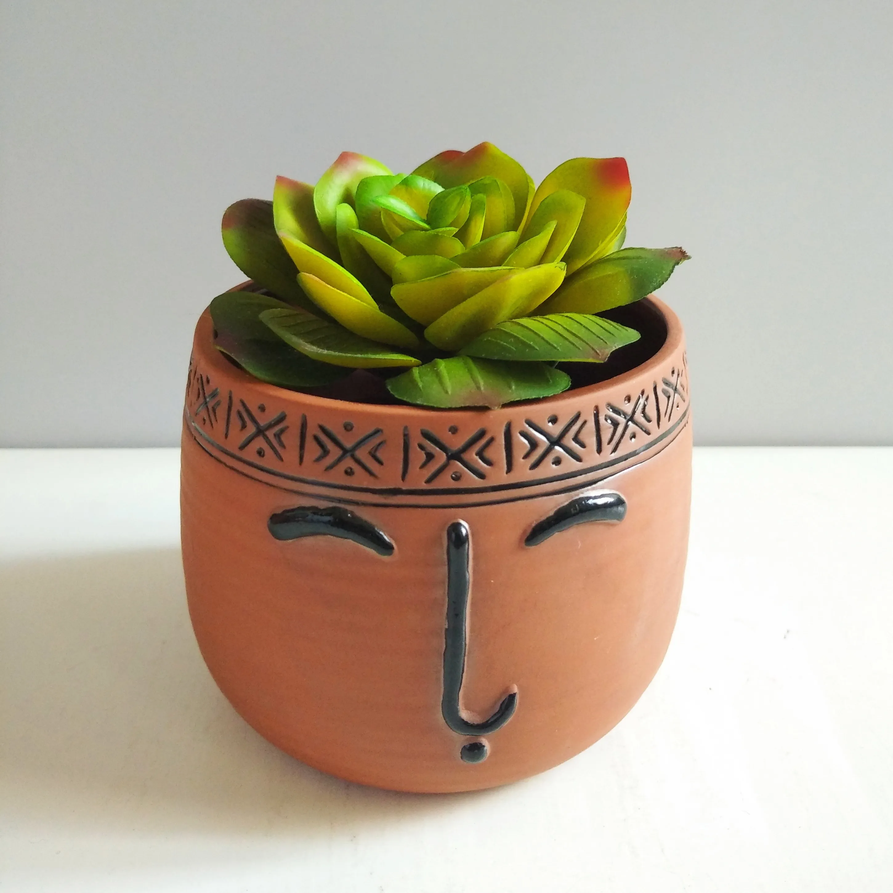 human face flower pots