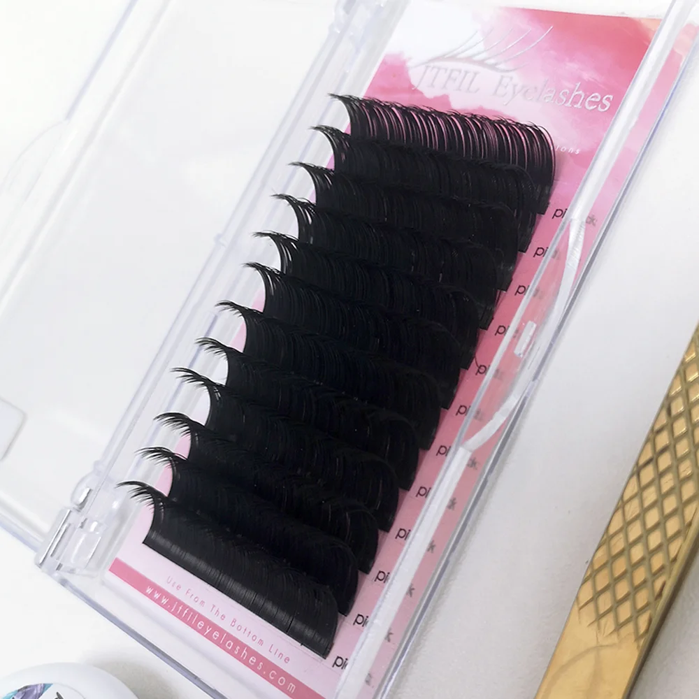 

JOMAY eyelash hair natural extension eyelashes individual lash eye extensions new, Matte black