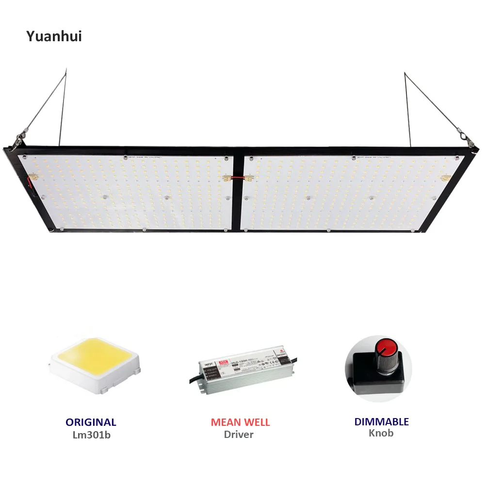 

Yuanhui Free shipping 240w qb288 V2 Sam-sung lm301b quamtum panel grow light for hydroponic growing systems