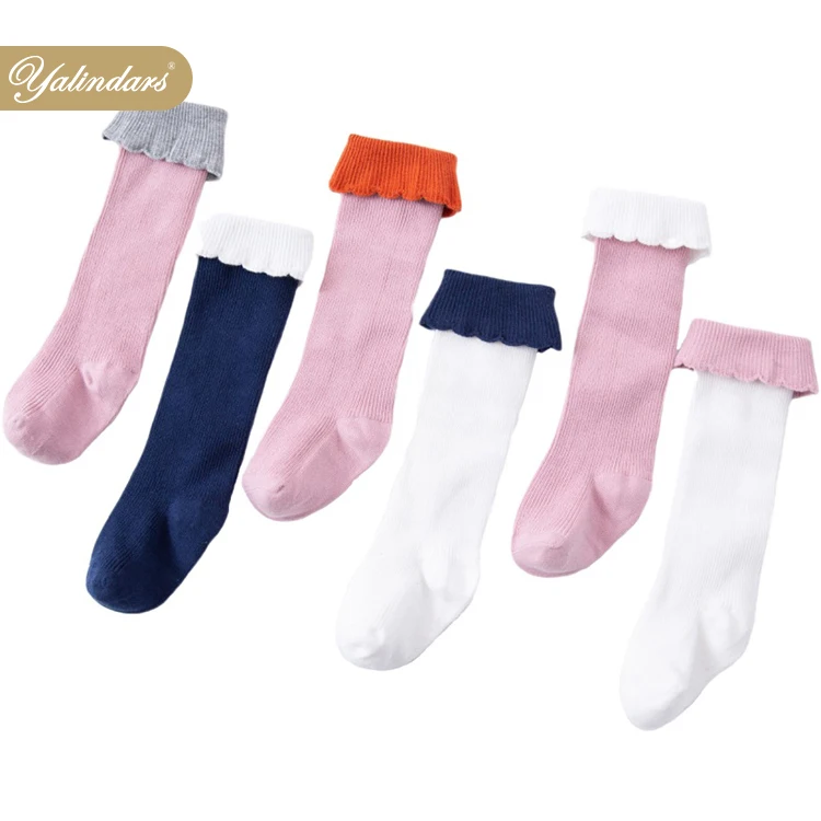 

spring and autumn cotton children's socks toddler cute colors white baby socks