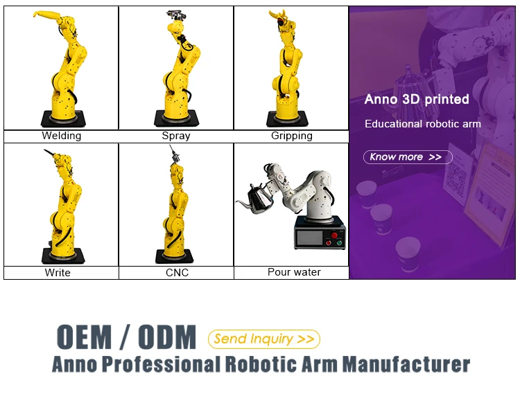Automatic 6 Axis Collaborative Robot Arm 6 Dof Industrial Small Cobot Arm