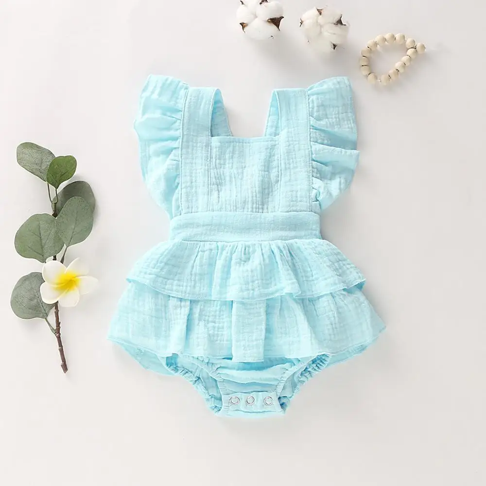 

wholesale Baby Girl summer Romper backcross Jumpsuit Bodysuit Clothes Outfit