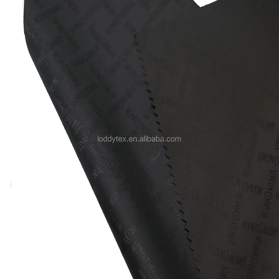 100% Polyester Fabric Lining  Logo Of Jacquard  For handbag