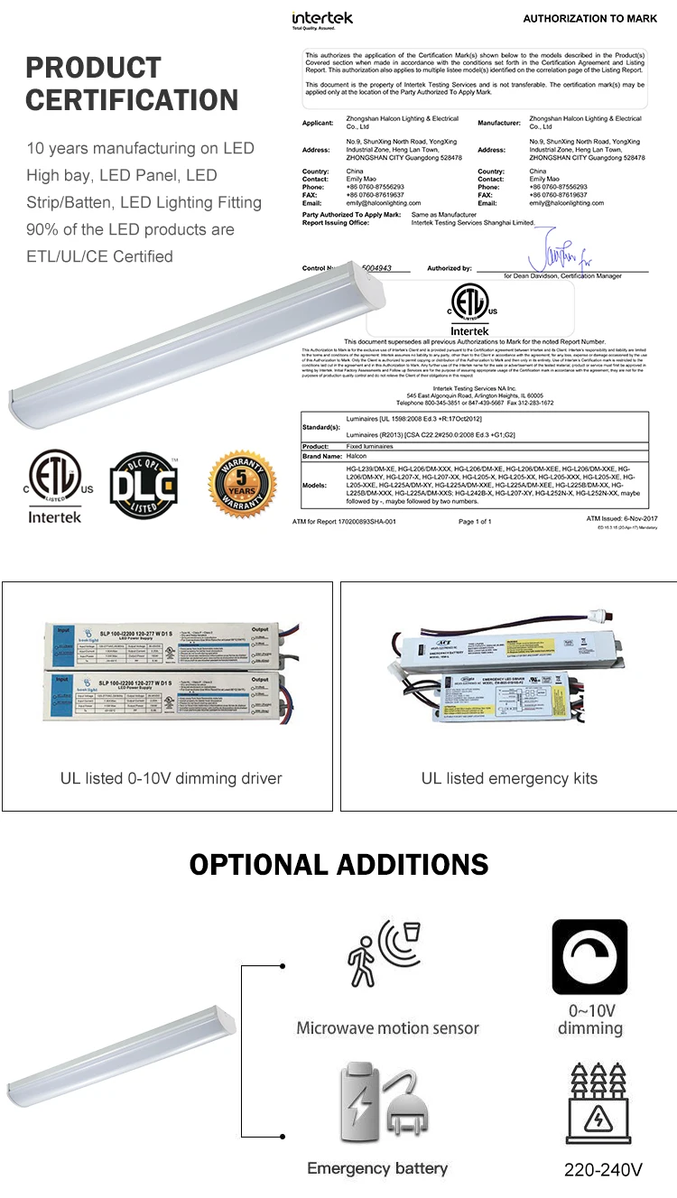 With CE Certification Wide Lamp 2ft 4ft 5ft 6ft 20w 30w 40w 60w 80w Led Tri-Proof Linear Flat Tube Light