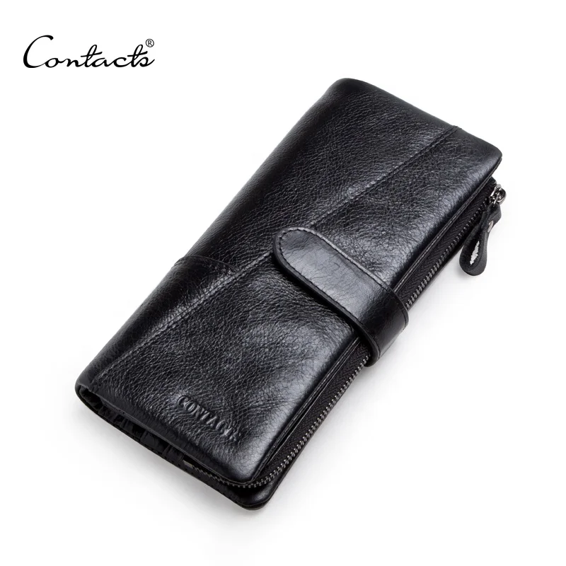 

dropship contact's wholesale coin purse card holder phone pocket real leather long lasting mens wallets with zipper pocket, Stone-sand,coffee,black,green,red