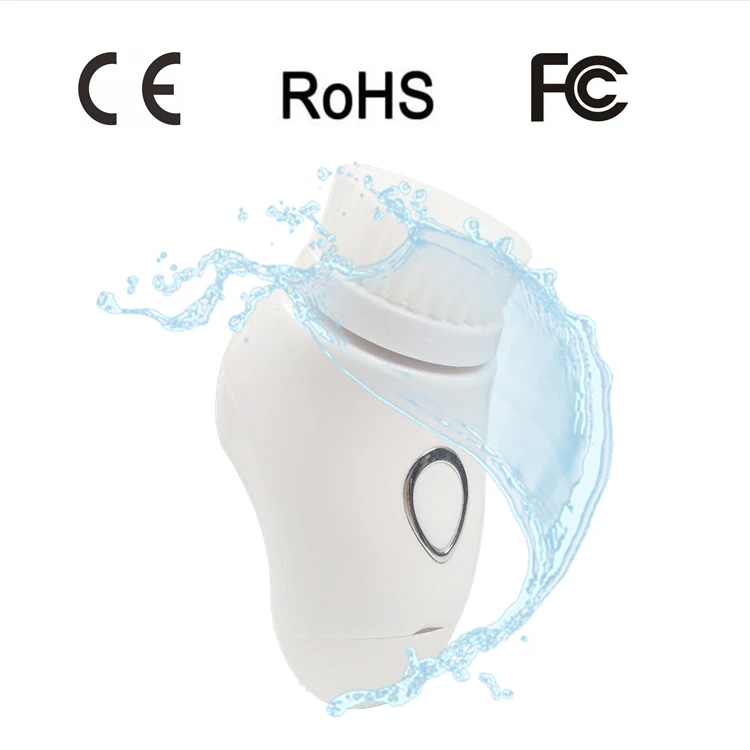 

wholesale waterproof 2 removable heads face scrub spin cleaning massage beauty equipment electronic facial cleansing brush, White and oem color