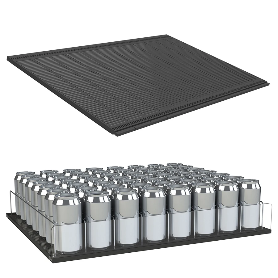 ODM OEM Supermarket Beverage Track Removable Plastic Shelf Gravity Feed Display Roller Shelves