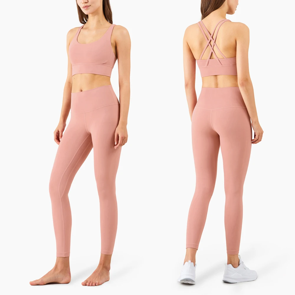 

Ready To Ship Brand New Wholesale Hight Quality Spandex Bra Top Womens Leggings Yoga Wear Gym Fitness Sets
