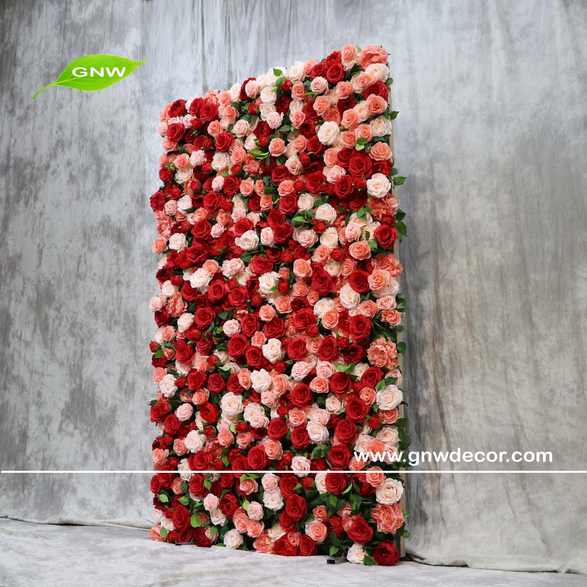 Gnw 3d Roses Flower Wall Artificial Flower Backdrop Wall Artificial