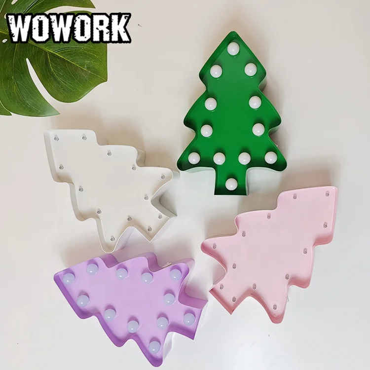 WOWORK restaurants christmas tree marquee lights with 5v battery driven