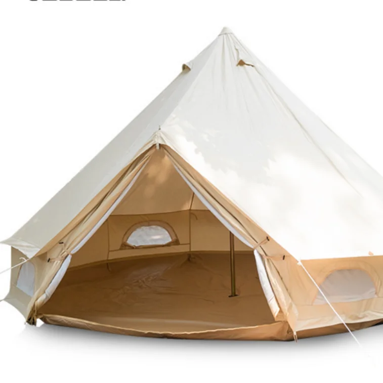 

3m 4m 5m 6m 7m Waterproof Cotton Canvas Camping Bell Tent for Camping