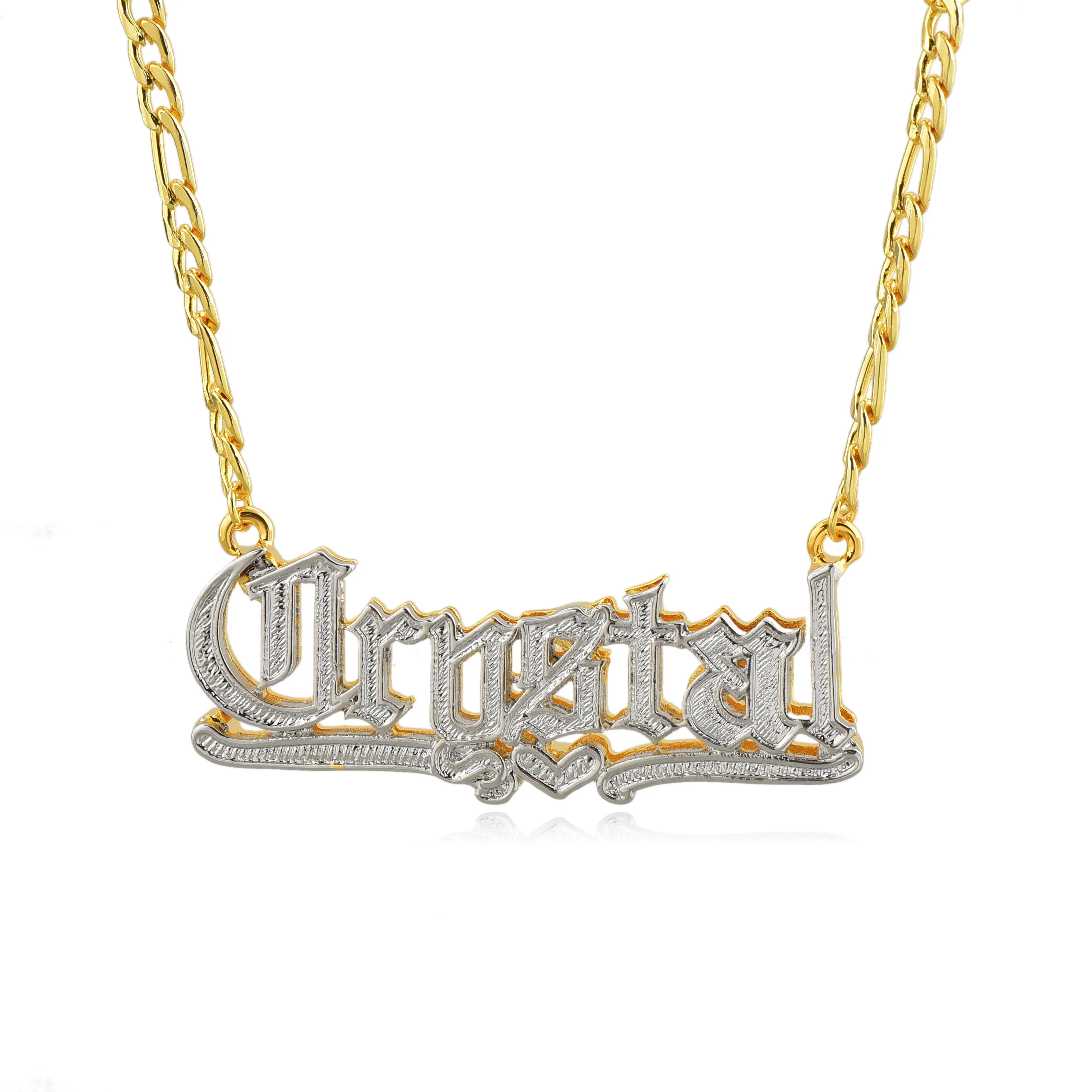 

Double Color Plated Customize Name Necklace New Jewelry
