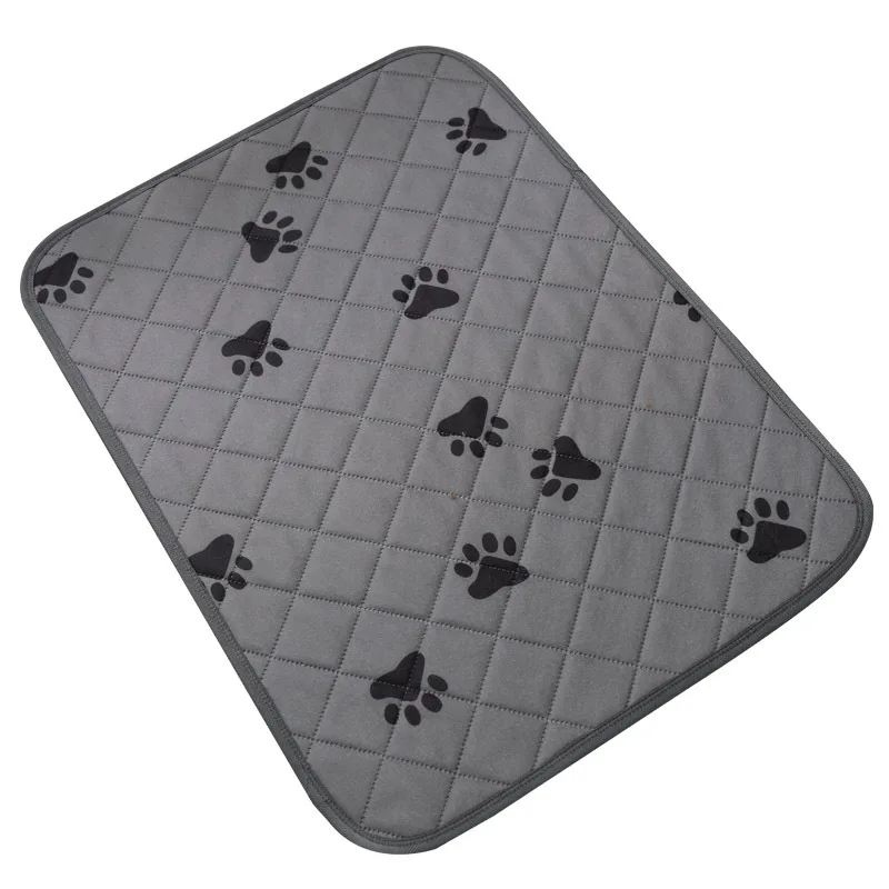 

Digital Print Water-proof Reusable Washable Absorbent Puppy Dog Pet Pee Pads Dog Pee Mat Training Urine Diaper Pads, Grey/grey print/d.blue