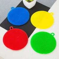 

Kitchen Accessories Silicone Dish Washing Brush Bowl Pot Pan Wash Cleaning Brushes Cooking Tool Cleaner Sponges Scouring Pads
