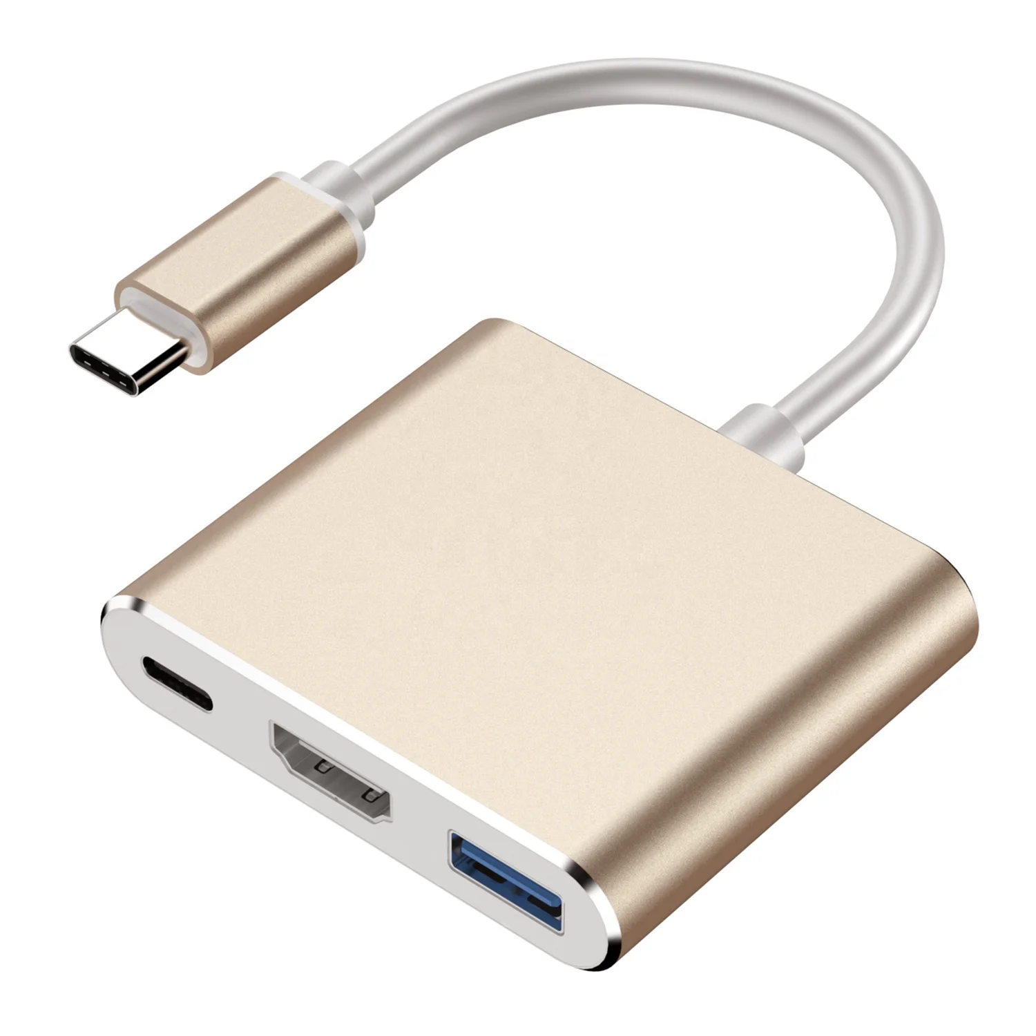 

Hot Selling New Arrival 3 in 1 Adapter USB 3.1 Type C to Hdmi+USB 3.0+Type C Hub