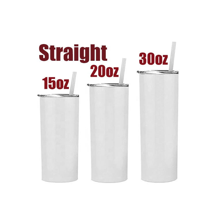 

Factory Price Double Walled Sublimation 20oz Skinny Tumbler Straight Tumbler with metal straw