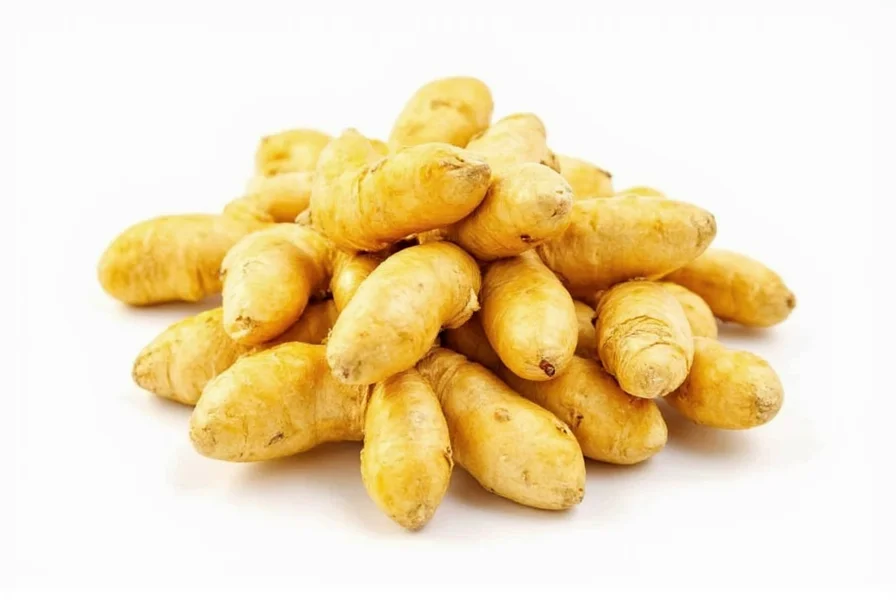 Close-up comparison of fresh ginger root next to dried ginger powder and slices showing texture differences
