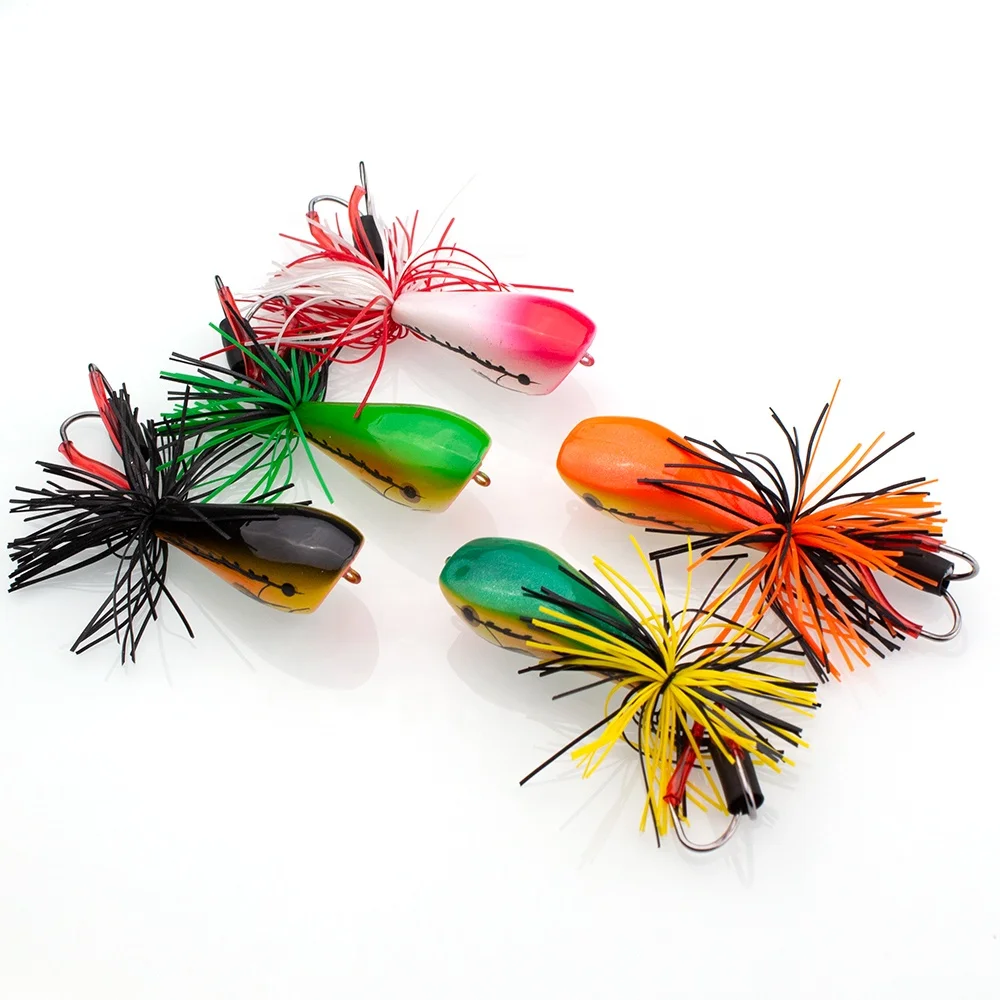 

ABS Hard Frogbait Jump Frog double hook in stock Great for Bass Pike Fishing Supplier, Vavious colors or customized color